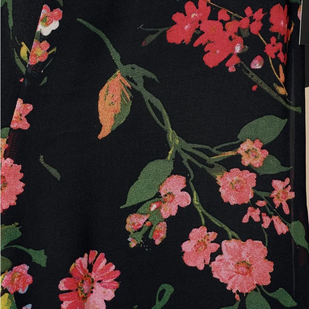 Lulus Blooming Love Black Floral Print Ruffled Jumpsuit Size Small S Current - Picture 13 of 14